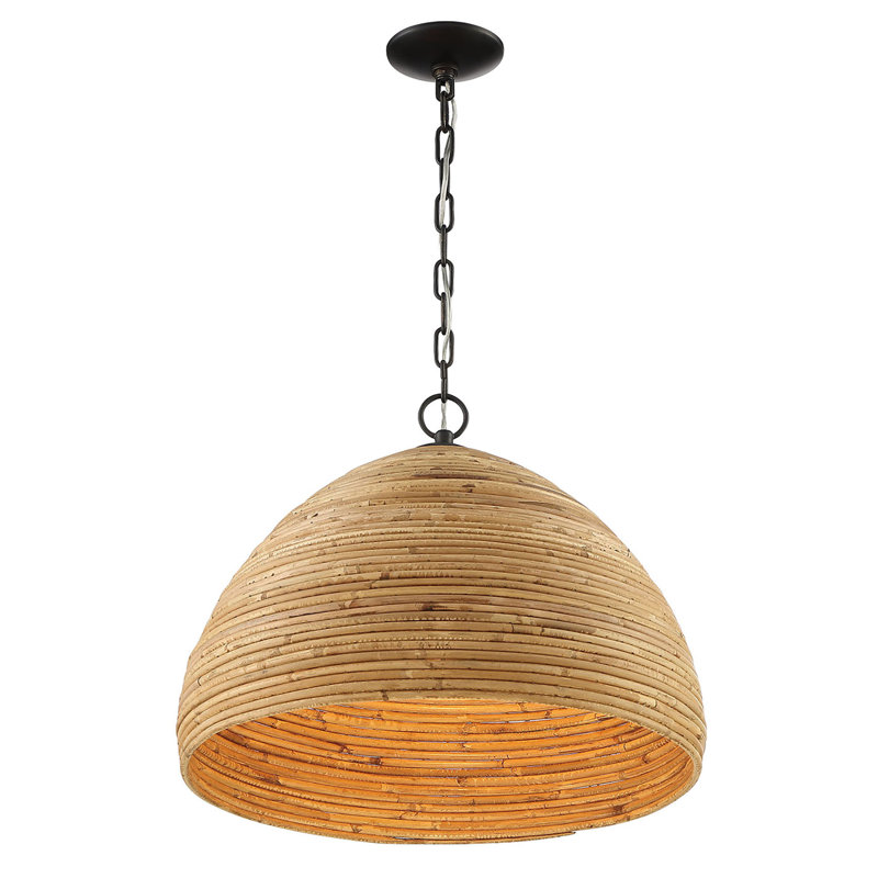 Luminaire suspendu en forme de dôme à 1 lumière Woodleigh