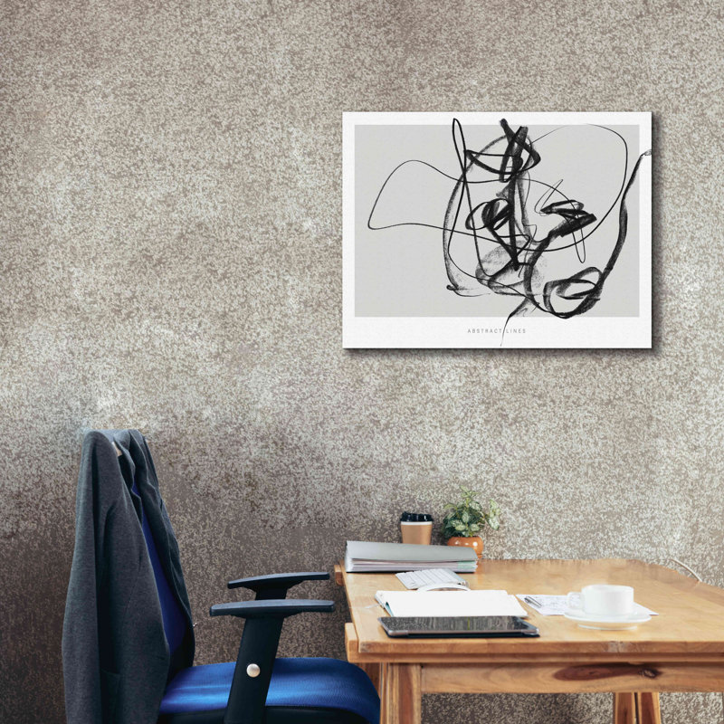 "Lines 2" par Design Fabrikken sur toile, H 26 po x l 34 po x P 1,5 po