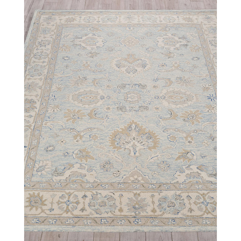 Marietta Oushak Hand-Tufted New Zealand Wool On Canvas Area Rug, Rectangle 6' x 9'