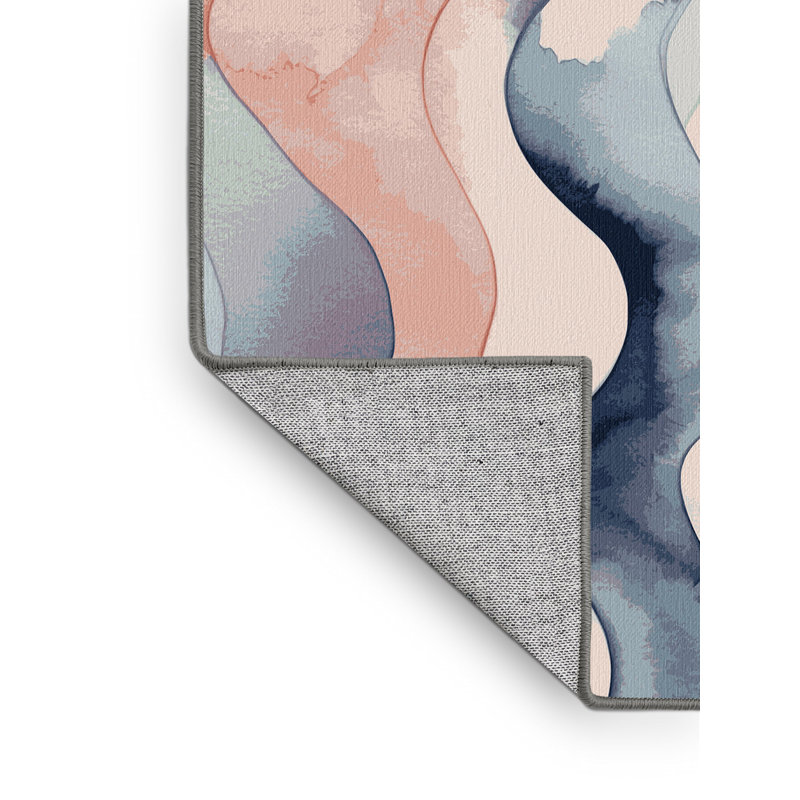 Azure Serenity Rug, Square 3'