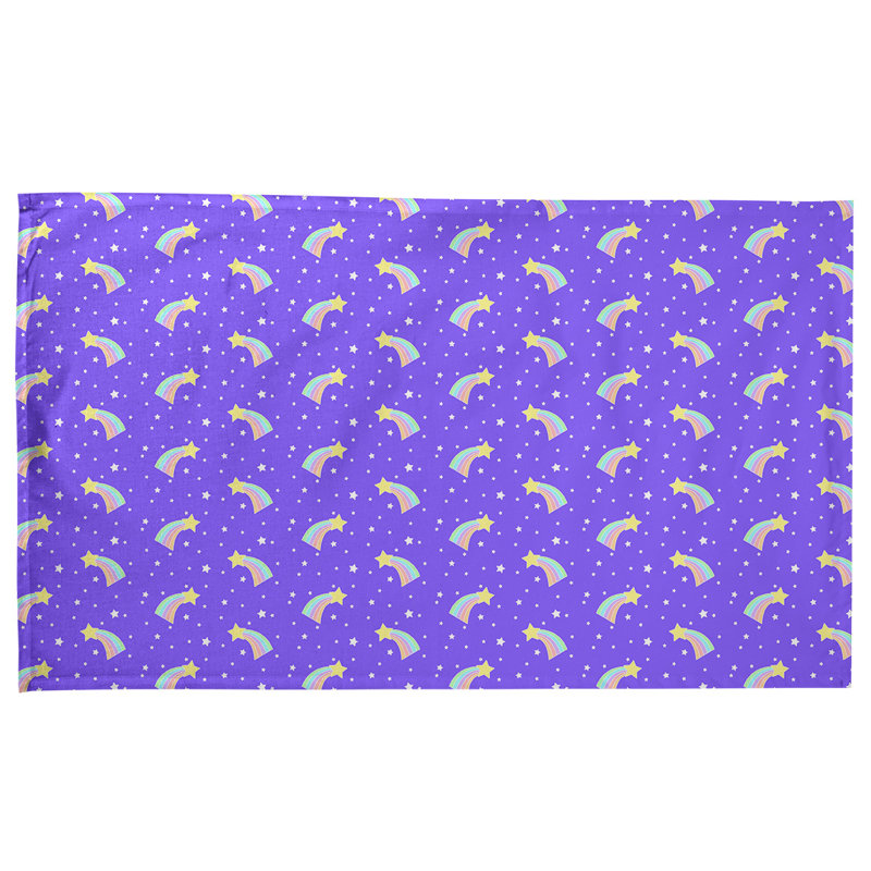 Serviette à thé à motif filant stars, Mauve, Polyester sergé