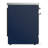 Majestic III Series 30 Inch Induction Range with 4 Induction Elements in Mightnight Blue (Chrome Trim)-124828617-124828612