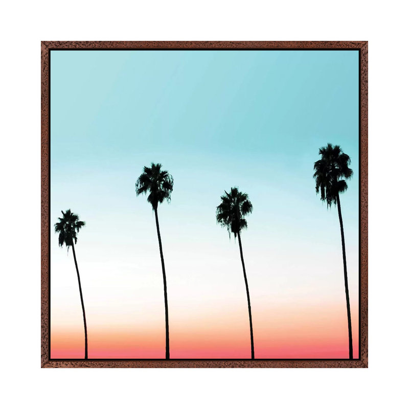 Sunset Boulevard - Print on Canvas, Classic Brown Wood Framed, 93.98 cm H x 93.98 cm W