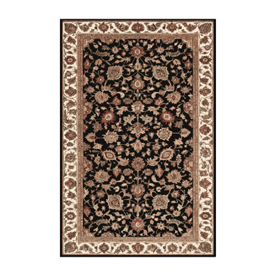 Machine Washable Persian Brown Area Rug