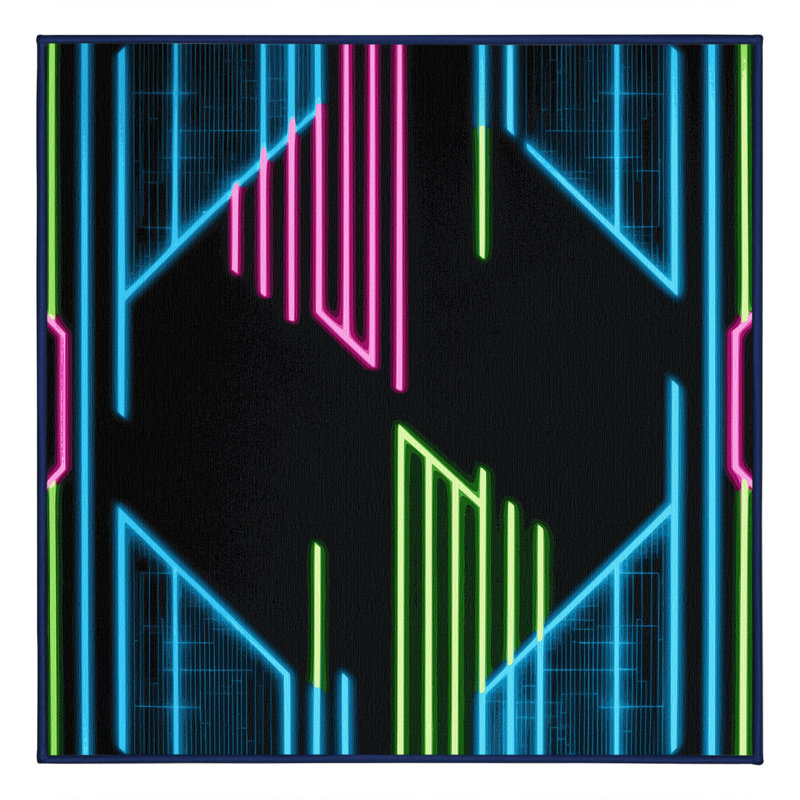 Electric Gradient Rug, Square 6'