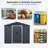 8Ft X 4Ft Outdoor Metal Storage Shed With Window And Metal Foundation For Backyard, Patio, Lawn (Black And White)-123951093-123951089
