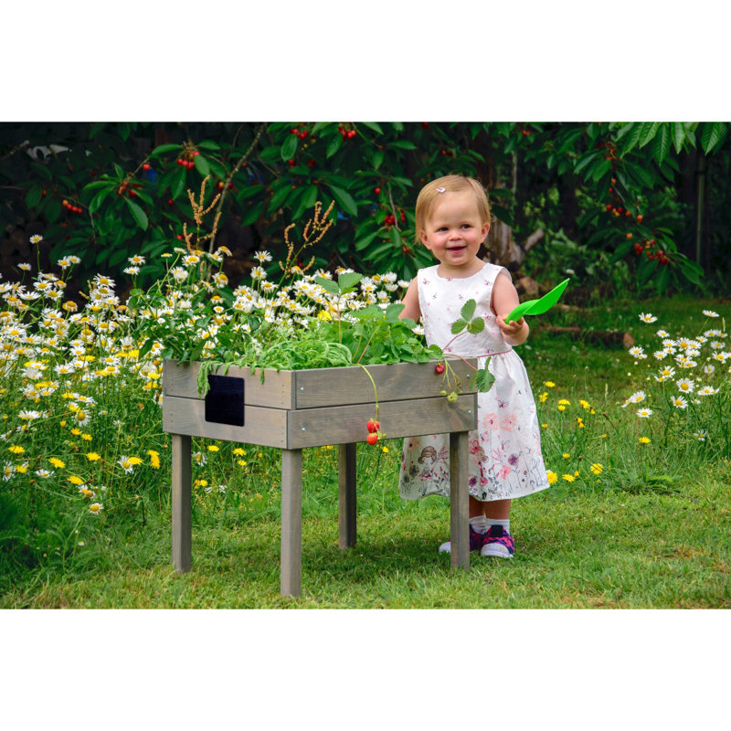 Aakiyah Wood Elevated Planter, Woman