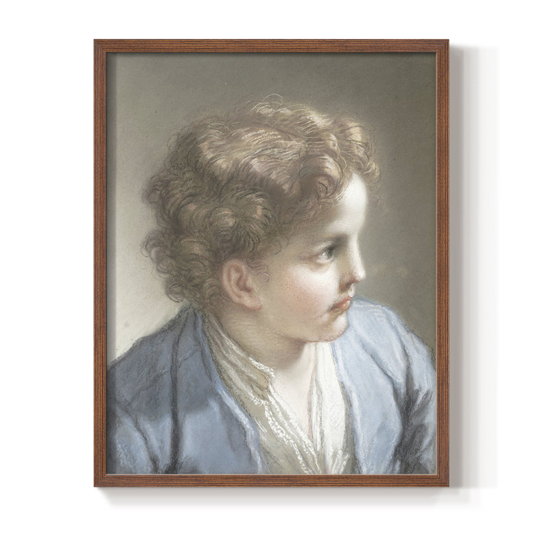 Vintage Portrait Print CXXIII Framed Print - Solid Wood, H 21 po x l 17 po, Noyer