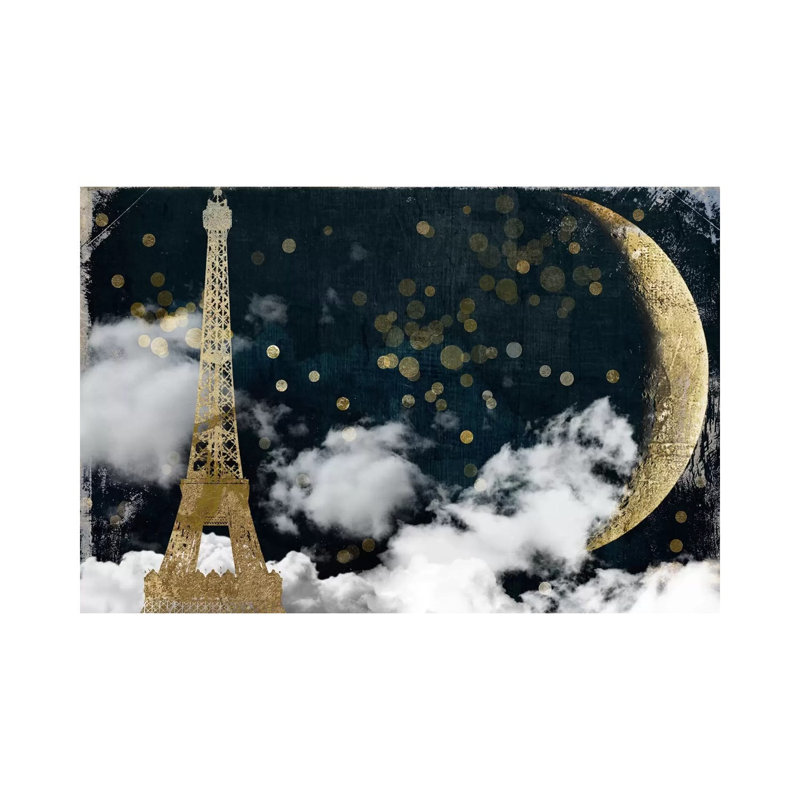 Cloud Cities Paris by Color Bakery - Wrapped Canvas Painting, 20.32 cm H x 30.48 cm W
