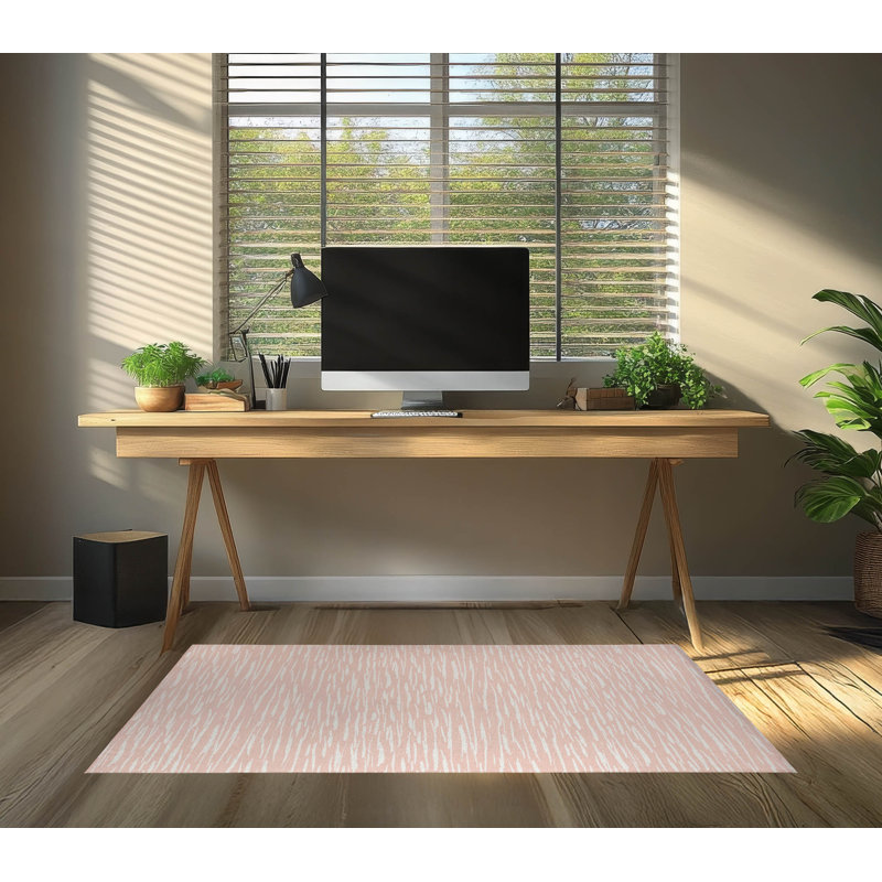 Tapis de bureau léger Spectrum Strands, L 5 pi x L 3 pi, Rose