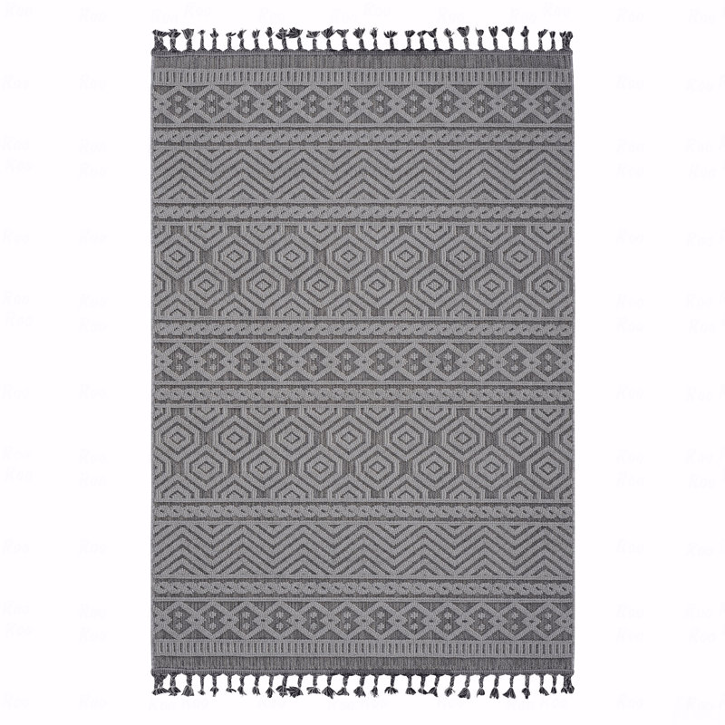 Tapis géométrique intérieur / extérieur, Rectangle 7 pi 9 po x 10 pi