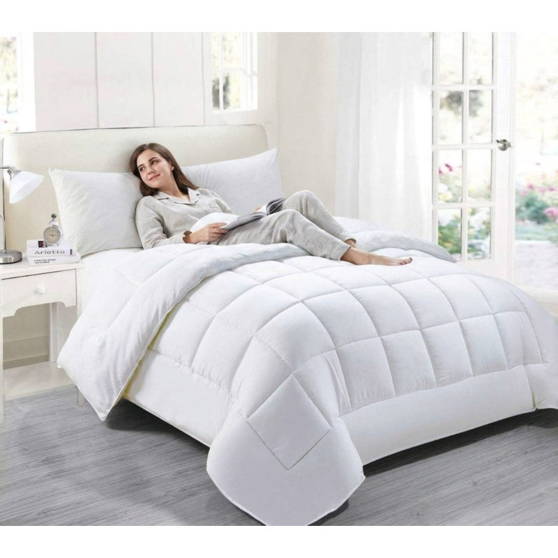 Crystal All Season Down Alternative Comforter, Full/Queen Comforter, White