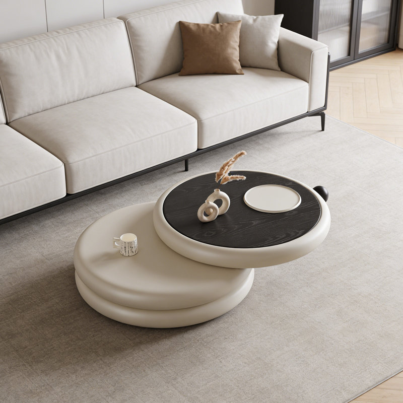 High-End Round Art Creativity Swivel Coffee Table