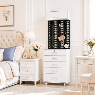 Armoire de rangement avec panneau perforé l 26,8 po x P 20,5 po x H 78,9 po