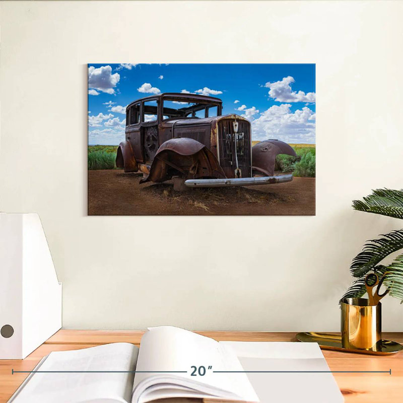 Mehar Abandoned Antique Car, 8" H x 12" W