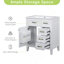 Armoire de meuble-lavabo 30 po avec lavabo et tiroirs, structure solide et panneau de fibres à densité moyenne