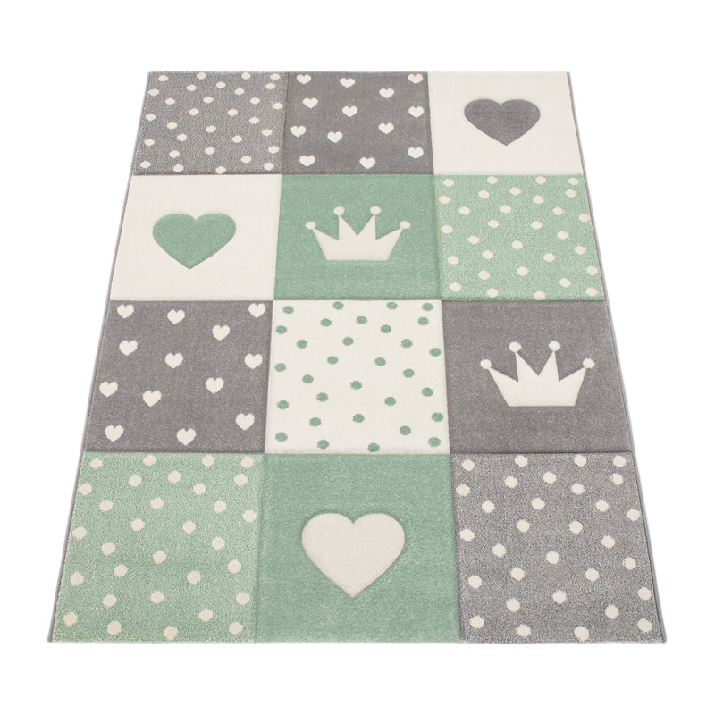 Aldworth Flatweave Green Rug, Rectangle 160 x 230cm