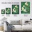 Japanese Cherry Tree Flower Green Design Wall Art Print