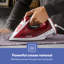 GEEPAS Steam Iron | Clothes Dry & Steam Press | 30s Fast Heat-Up, Vertical Steaming | Nonstick Soleplate, Adjustable Temperature | 120ml Water Tank with 0.5g/Steam Output | 2 Year Warranty 1800W-93692056