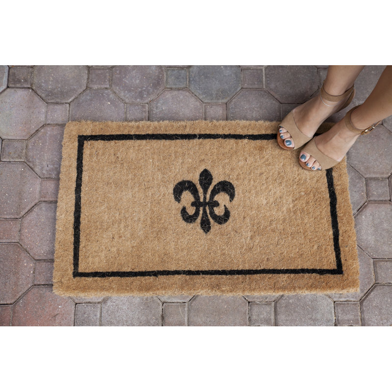 Tapis de porte Patrick Fleur, Rectangle 1 pi 6 po x 2 pi 6 po