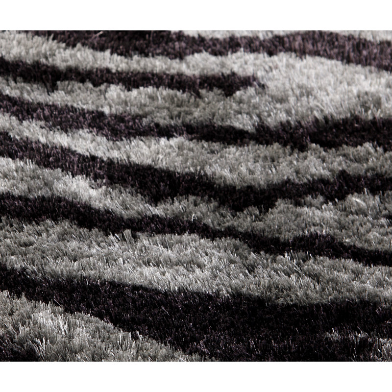 Tapis mauve/argenté Safari, Rectangle 8 pi x 10 pi