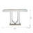 47X15.5X31 Rectangular Console Table With Elegant Floral Design And Mirrored Silver Finish, Perfect For Enhancing Home Decor