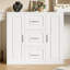 Bureau de coiffeuse 59 "avec miroir, miroir de coiffeuse avec lumières, coiffeuse avec 3 tiroirs et 2 armoires, coiffeuse avec tablettes de rangement pour la chambre à coucher, blanc