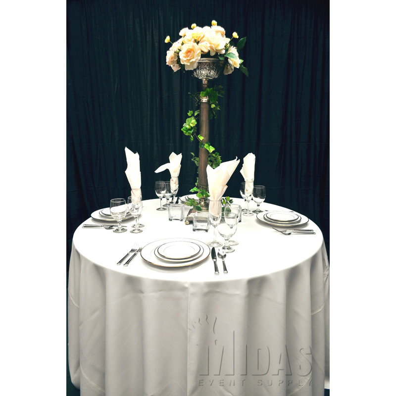 Renaissance Tablecloth, White, 120" L x 0.1" W