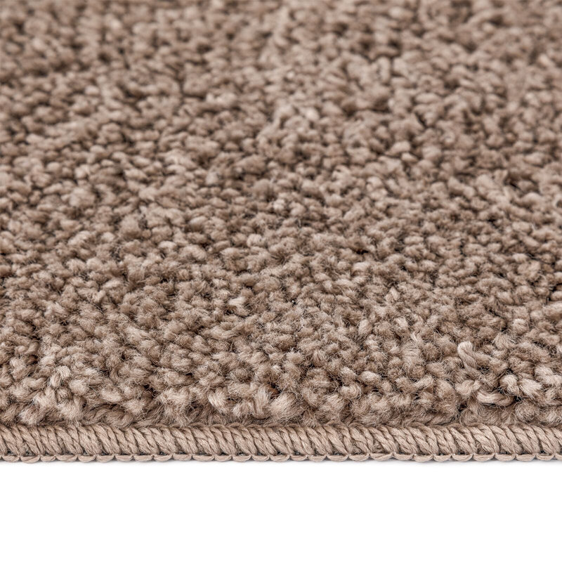 Rug Brown Polyester Diameter 120 Cm Area Rugs Round Contemporary, Rectangle 140 x 200 cm