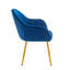 Chaise de salle à manger en velours Julian avec pieds en chrome doré-485989631