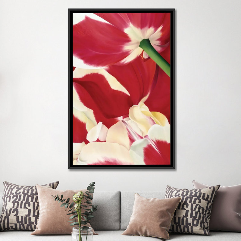 «Flower Dream», impression sur toile, H 26 po x l 18 po x P 1,5 po, Toile avec cadre noir, Pas de tapis