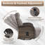 Esquer 3 - Pieces Outdoor Wicker Poolside Reclining Swivel Chaise Lounge With Adjustable Recliner And Side Table-1162956110