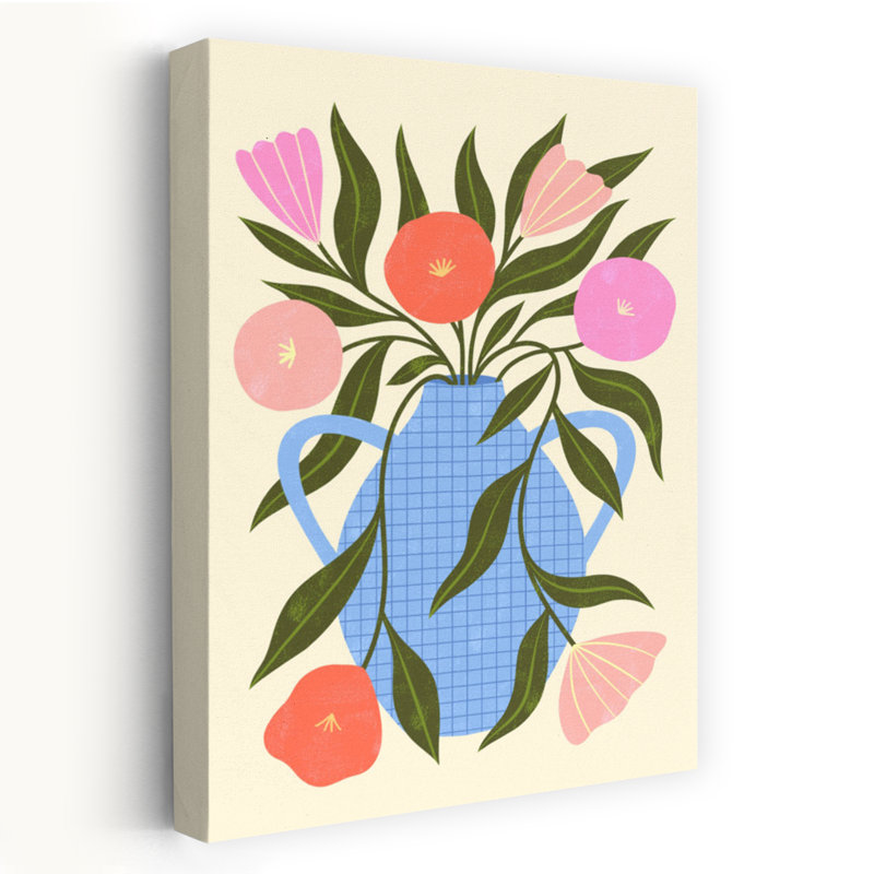 Art contemporain, art floral abstrait contemporain, H 60 po x l 40 po