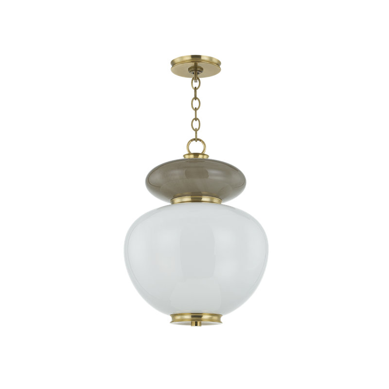 Luminaire suspendu Syros en laiton rétro, H 92,25 po x l 13,75 po x P 13,75 po