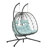 2 Persons Egg Chair With Stand, Indoor Outdoor Wicker Hanging Swing For Relaxation And Comfort In Any Setting-1601367401