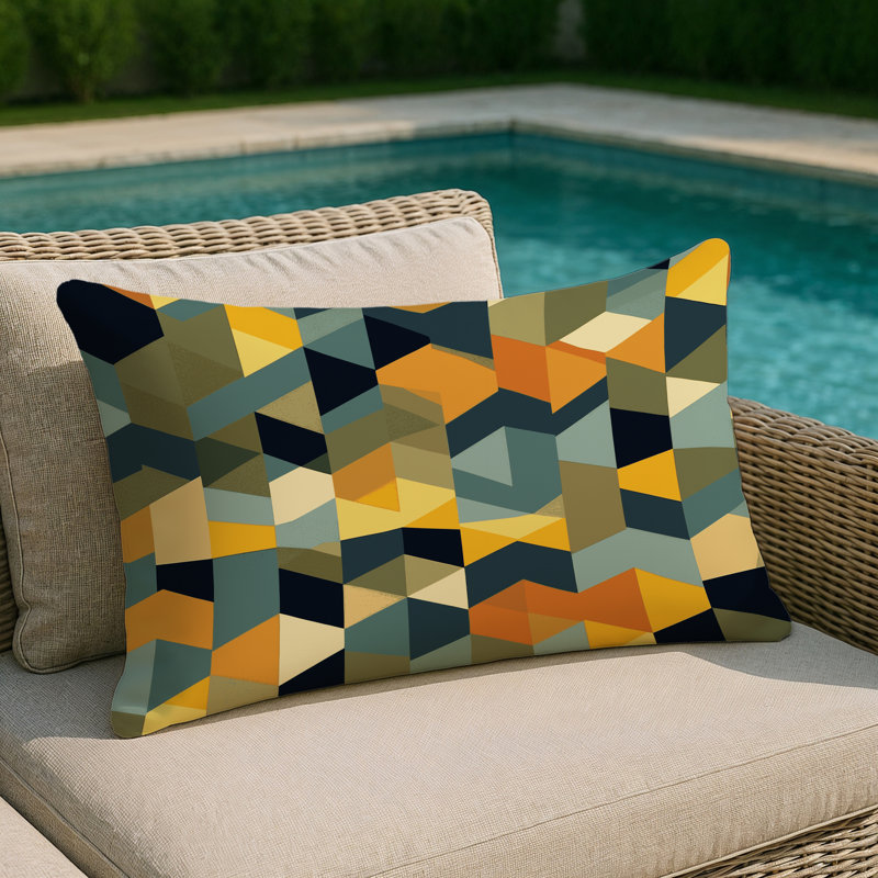 Terra Pixels Indoor And Outdoor Throw Pillow, Rectangle 20"H x 14"W