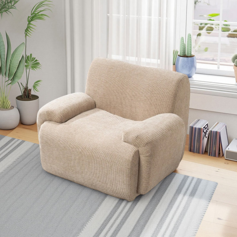 Fauteuil d'appoint rembourré de mousse l 42 po, Taupe