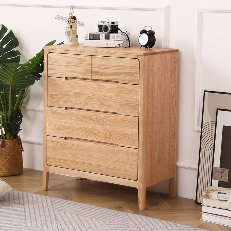 Armoire décorative simple en bois massif pour chambre à coucher