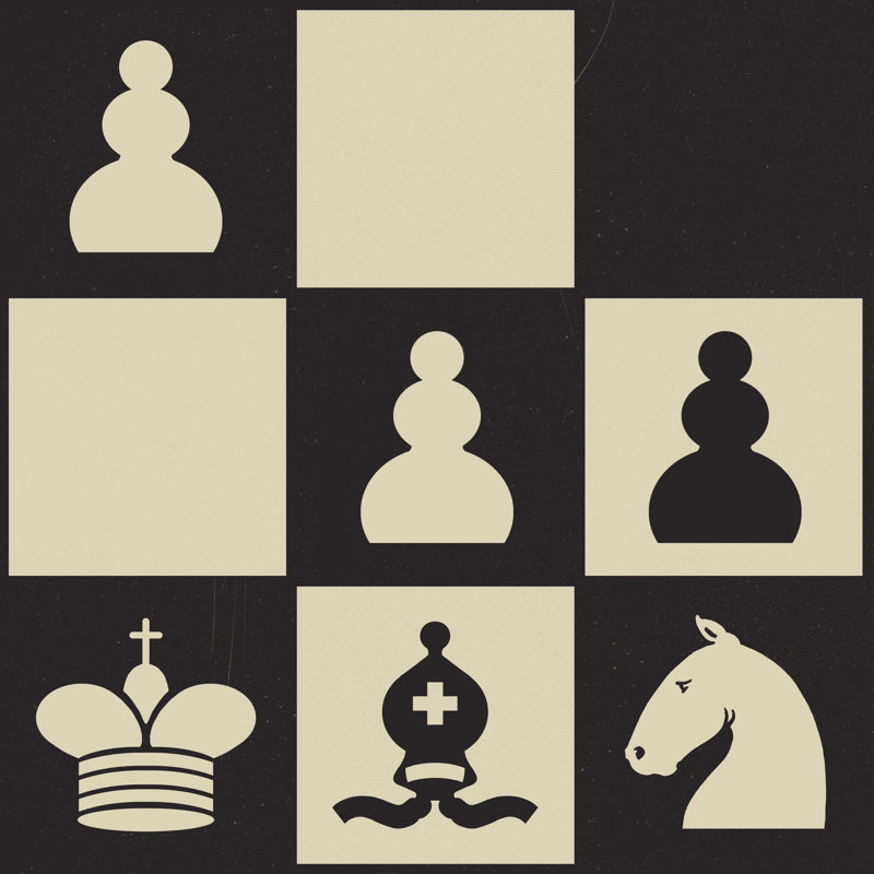 Chess Puzzle III by Jacob Green - Wrapped Canvas Print, 30cm H x 30cm W