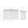 Abbate 60" Single Bathroom Vanity with Carrara White Marble Top