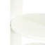 Table d'appoint ronde à 3 niveaux en métal, blanc mat, fer, trois tablettes, porte coulissante sécurisée, sans assemblage, idéale pour un lit ou un lit, convient aux espaces restreints, se déplace parfaitement, complète n'importe quelle table décorative