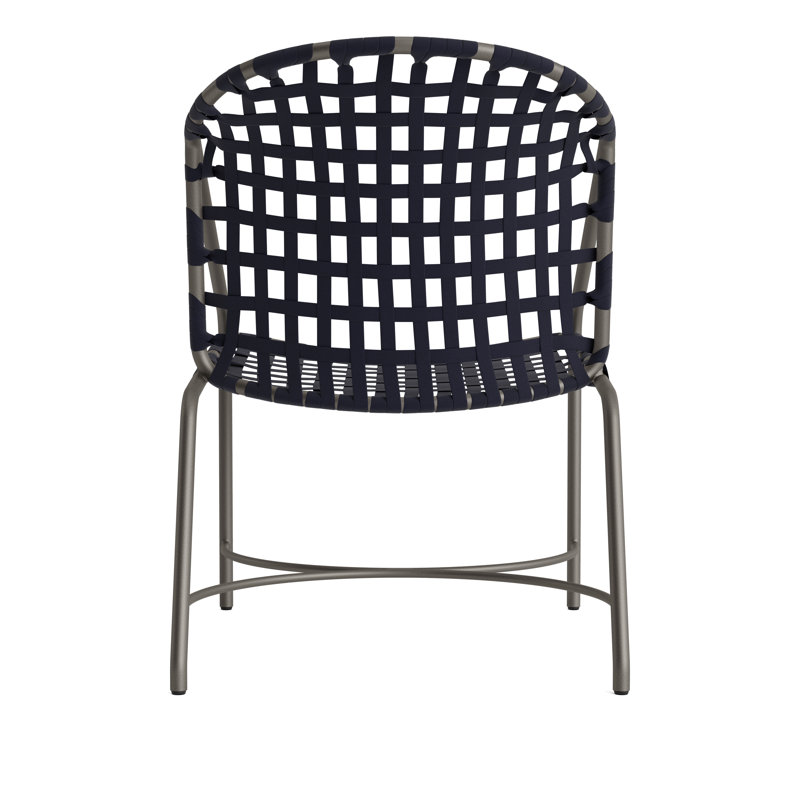Kantan Outdoor Lounge Chair, Mica/Marine Suncloth Lace