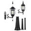 Lampes d'extérieur Dusk To Dawn, 3 lumières extérieures pour l'extérieur avec corps en aluminium imperméable