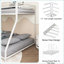 Lit simple superposé en métal sur lit simple - Robuste sans sommier pour les chambres à coucher