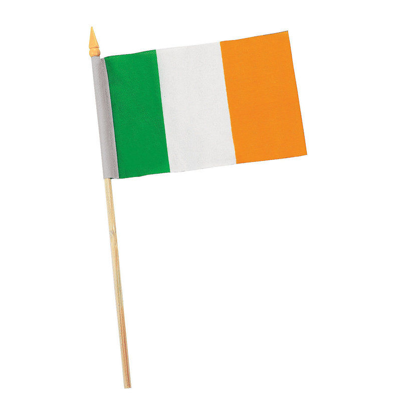 Petits drapeaux irlandais en tissu, 6 po x 4, décor de fête, 12 pièces