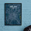 Milan City Map - No Frame Print-982665756