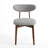 4-Piece Cotton-Linen Set With Curved-Back Wooden Dining Chairs-120424363