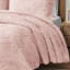 Édredon simple - Médaillon brodé en fausse fourrure, ultra, rosé avec médaillon en fourrure, rosé