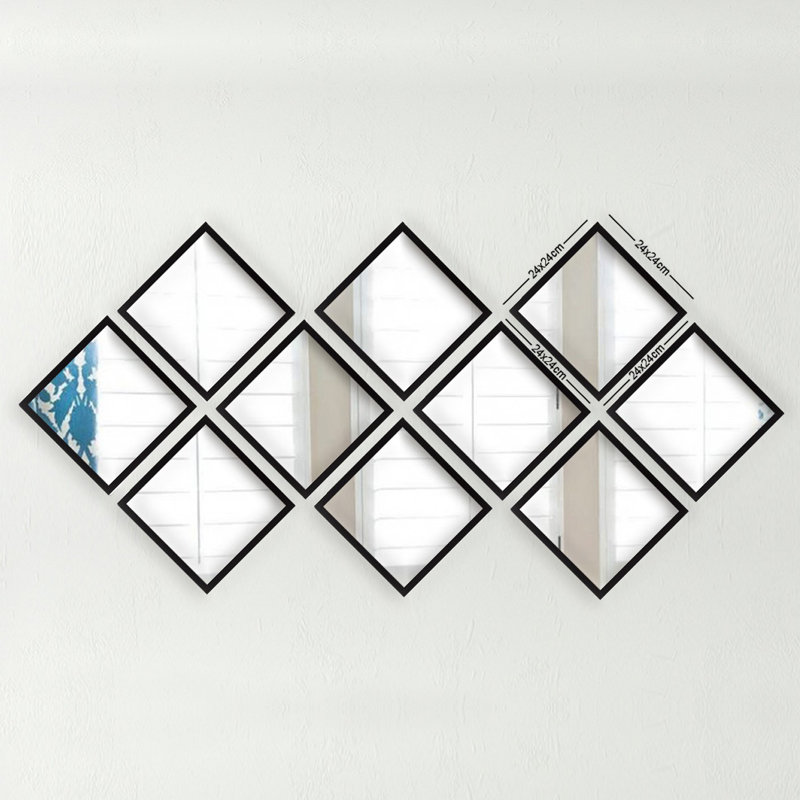 Edmund Flat Wall Mirror, Black