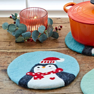 Felt Penguin Trivet
